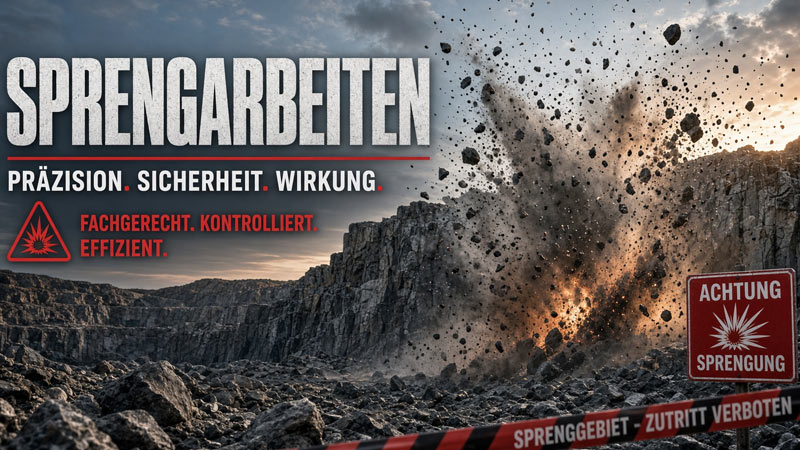 Wo Sprengarbeiten heute eingesetzt werden